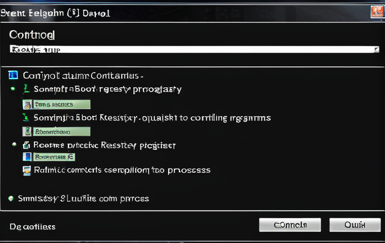 Startup Program Control**
Prompt: "A computer startup screen with multiple program icons loading. Focus on registry keys controlling which programs launch, with some highlighted for removal to speed up the boot process."
**