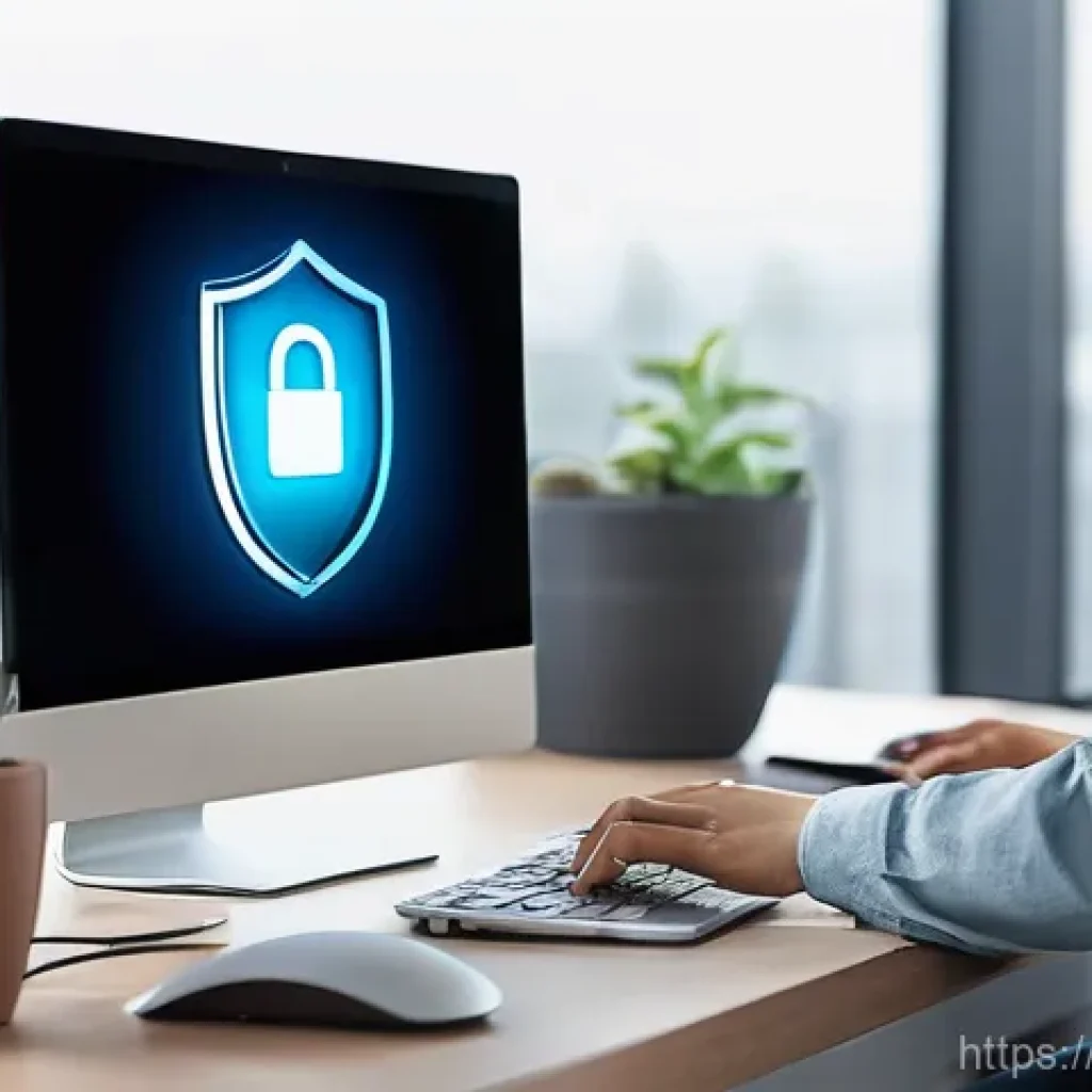 운영체제별 백업 전략 추천 - **A relieved Windows user securing data with an external hard drive.**
    *   **Subject:** A person...